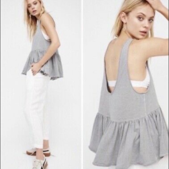 Free People Tops - Free People We The Free Cantina Washed Gray Tank Top